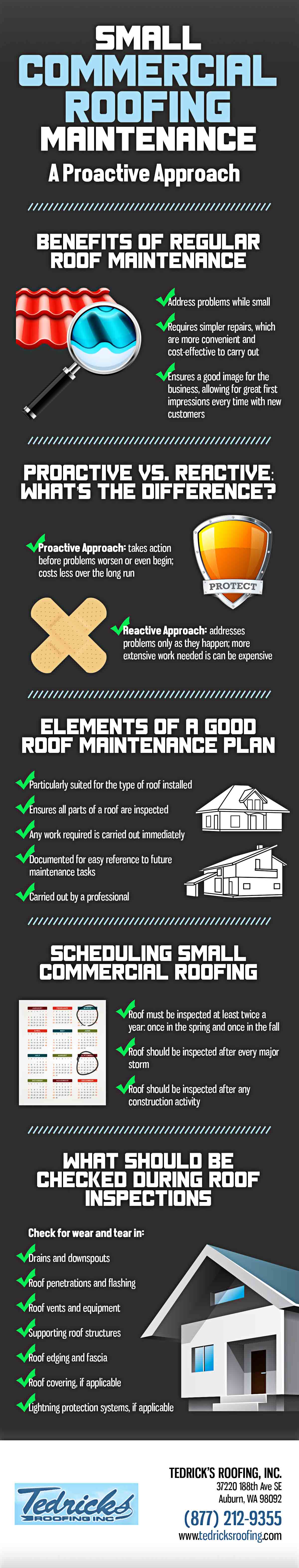 Infographic - TedricksRoofing.com - Small Commercial Roofing Maintenance A Proactive Approach - 11.06.15 (Martin) (Dianne)(Ben)
